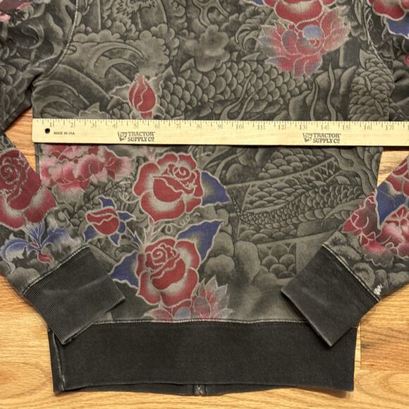 Rare Vintage Y2K Lucky Brand Embroidered Boho Asian Zip Hoodie Size XS - Picture 12 of 12